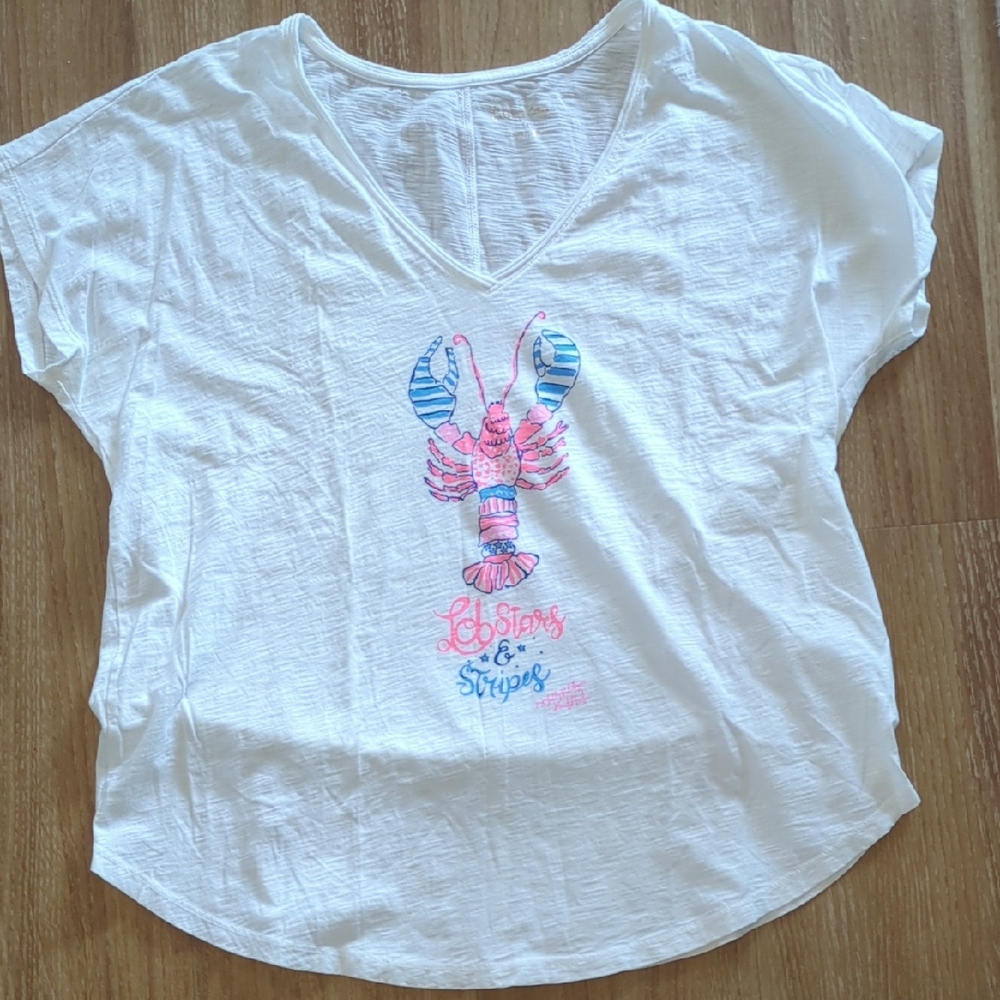 Colie Top in Lobster and Stars